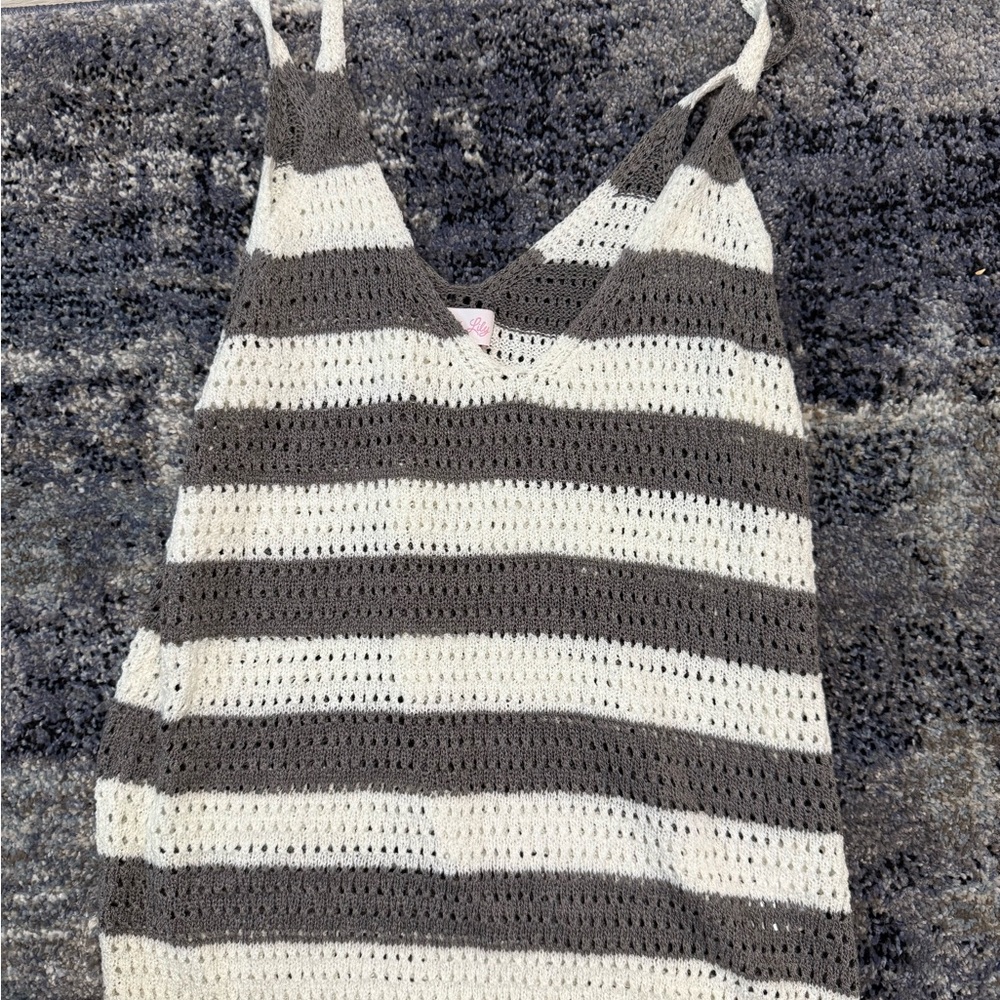 Pink Lily Knit Striped Sweater